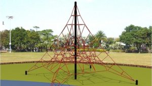 piramide de cuerdas para parques infantiles