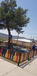 zaragoza ricla instalacion valla colores parques infantiles